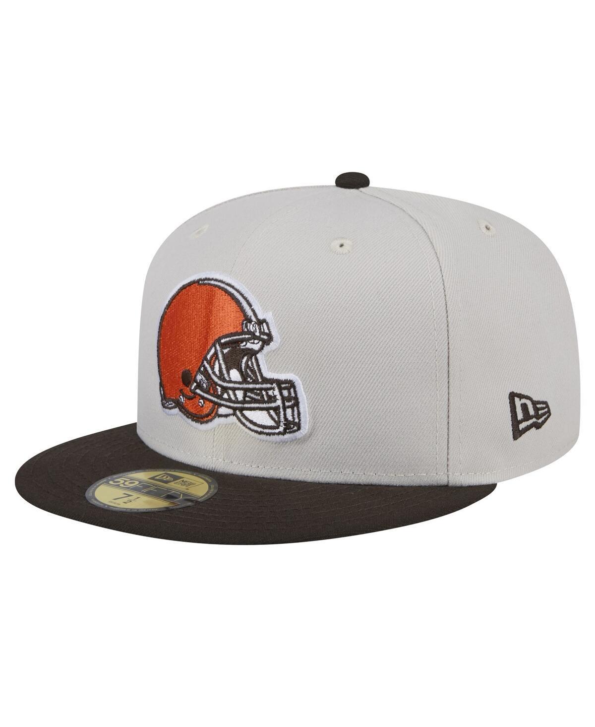 New Era Mens Cleveland Browns Stoney 59FIFTY Fitted Hat - Stone Product Image