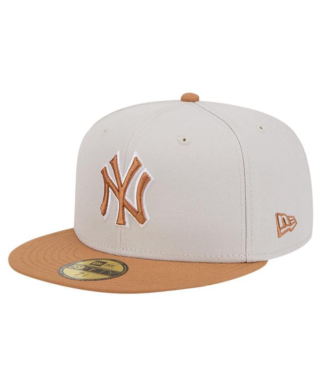 New Era Mens New York Yankees Two-Tone Color Pack 59FIFTY Fitted Hat - Khaki Product Image