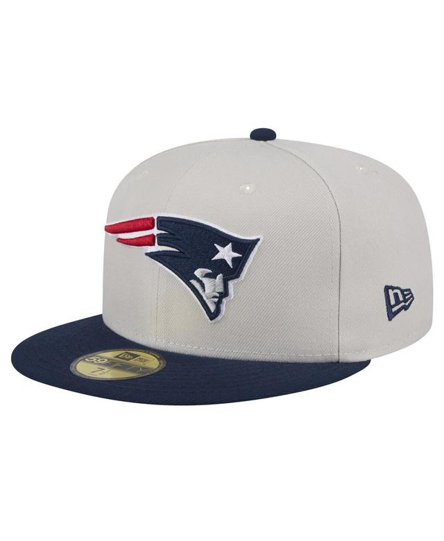 New Era Mens New England Patriots Stoney 59FIFTY Fitted Hat - Stone Product Image