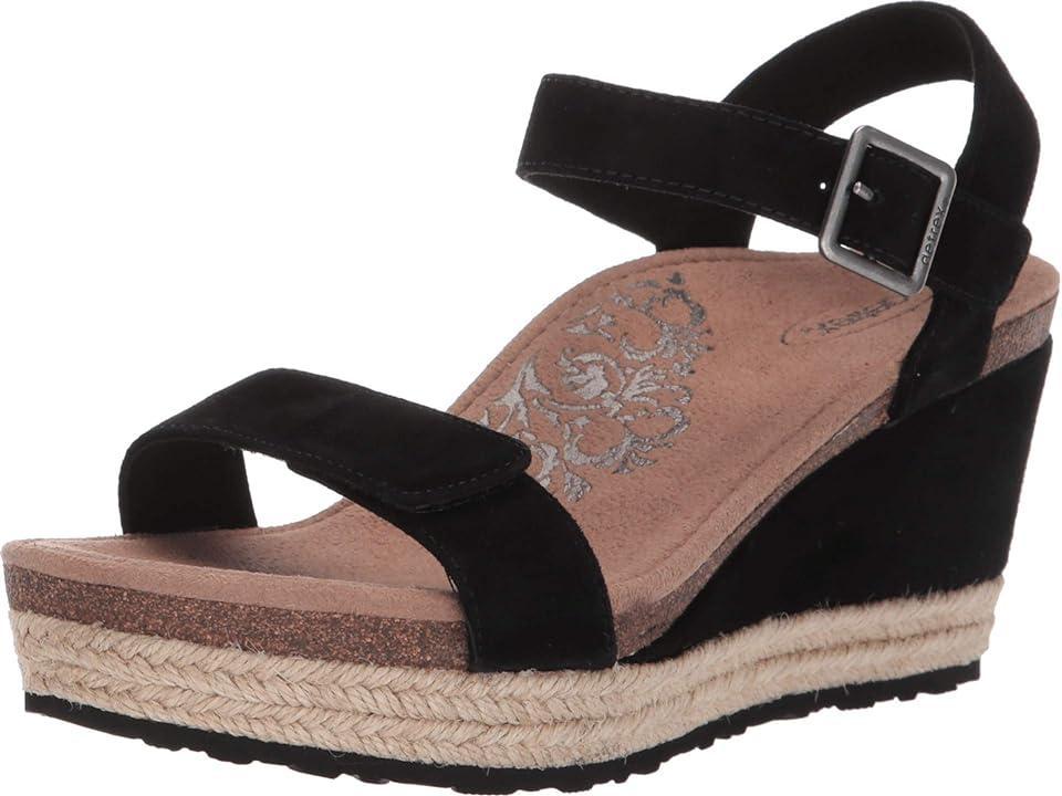 Aetrex Sydney Suede Espadrille Platform Wedge Sandals Product Image