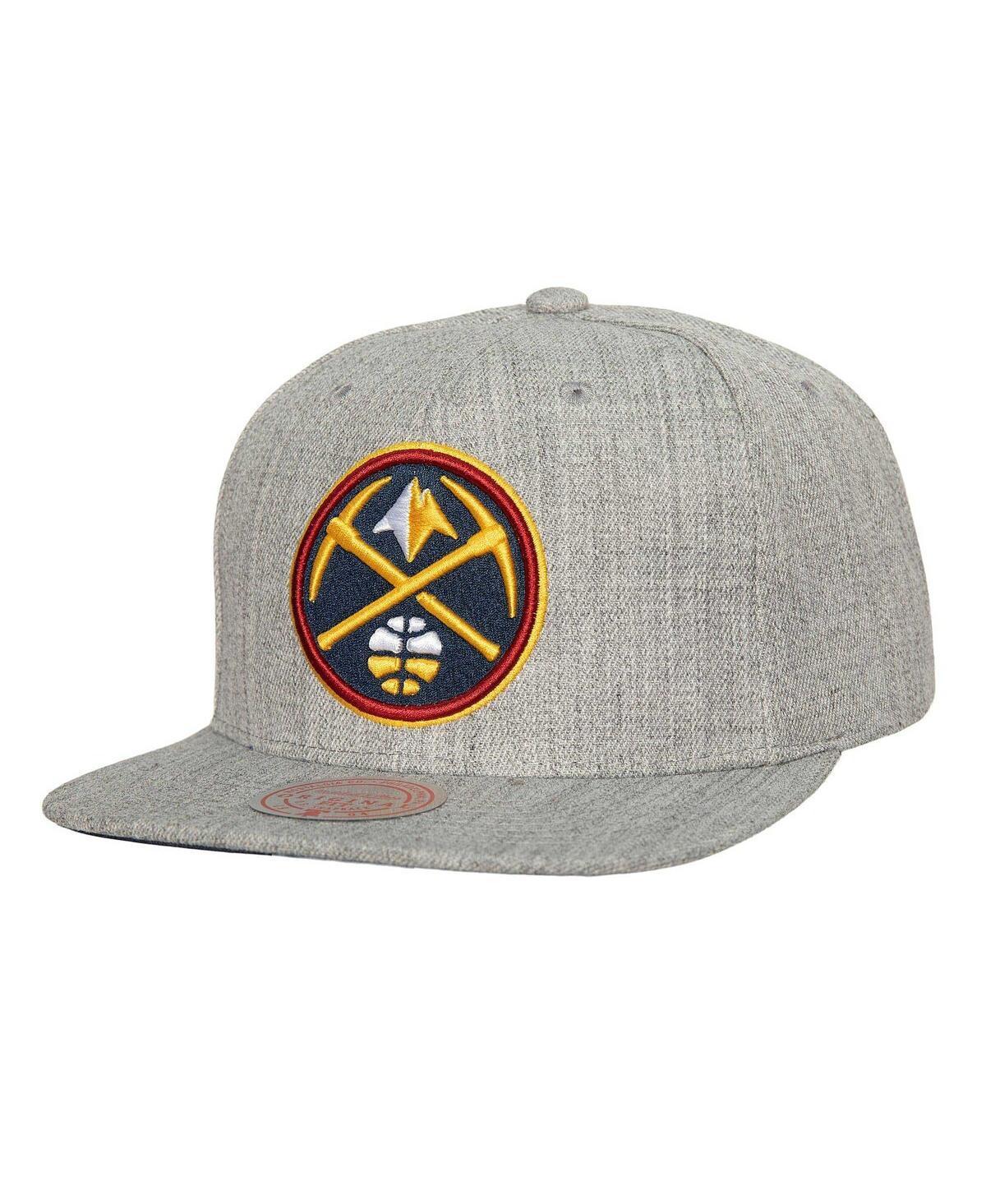 Mens Mitchell & Ness Heather Gray Denver Nuggets Hardwood Classics 2.0 Snapback Hat Product Image