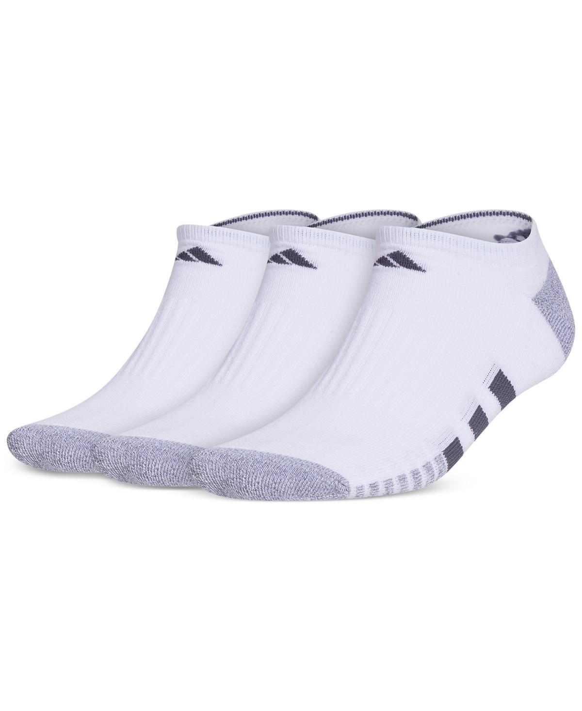 adidas Mens 3-pk. Cushioned No-Show Logo Socks Product Image