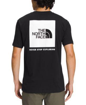 The North Face Mens Box Logo Crewneck Short-Sleeve T-Shirt - Gravel Product Image