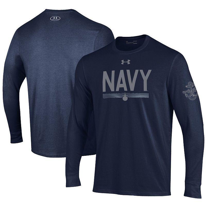 Mens Under Armour Navy Navy Midshipmen Silent Service Sub Long Sleeve T-shirt Product Image