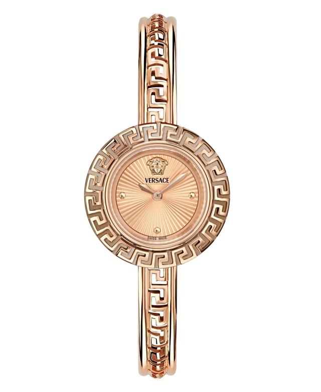 Versace Womens Swiss Rose Gold Ion Plated Stainless Steel Bangle Bracelet Watch 28mm Product Image