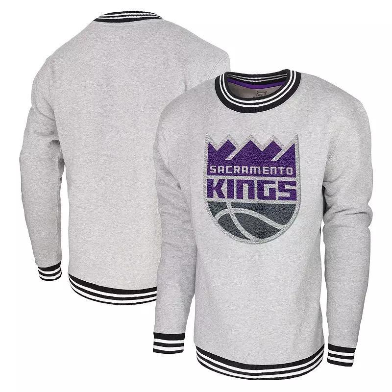 Mens Stadium Essentials Heather Gray Sacramento Kings Club Level Pullover Sweatshirt Product Image