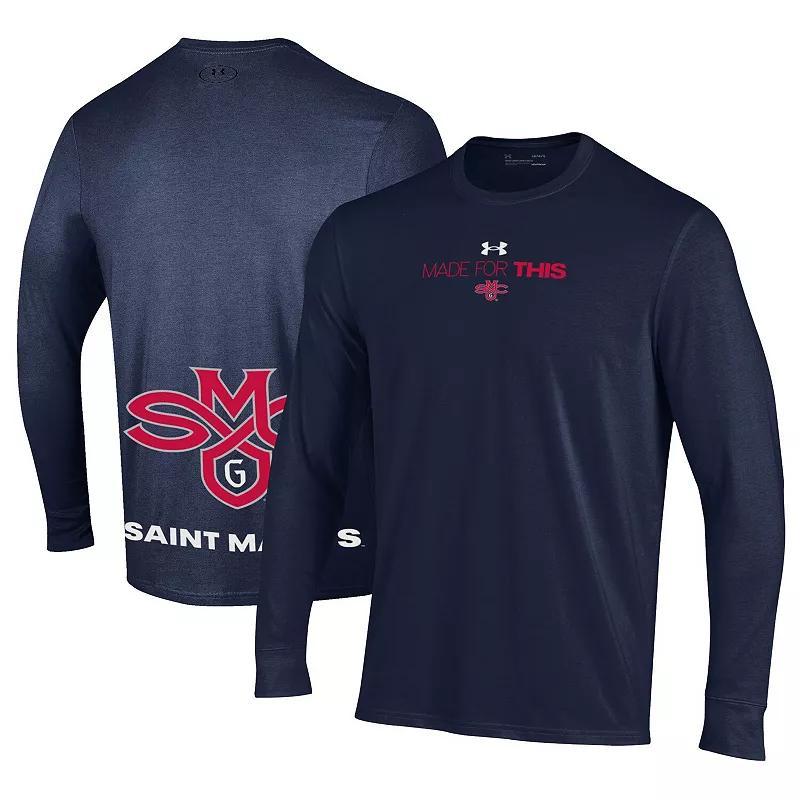 Mens Under Armour Navy Auburn Tigers 2024 On Court Bench Unity Long Sleeve T-Shirt Product Image