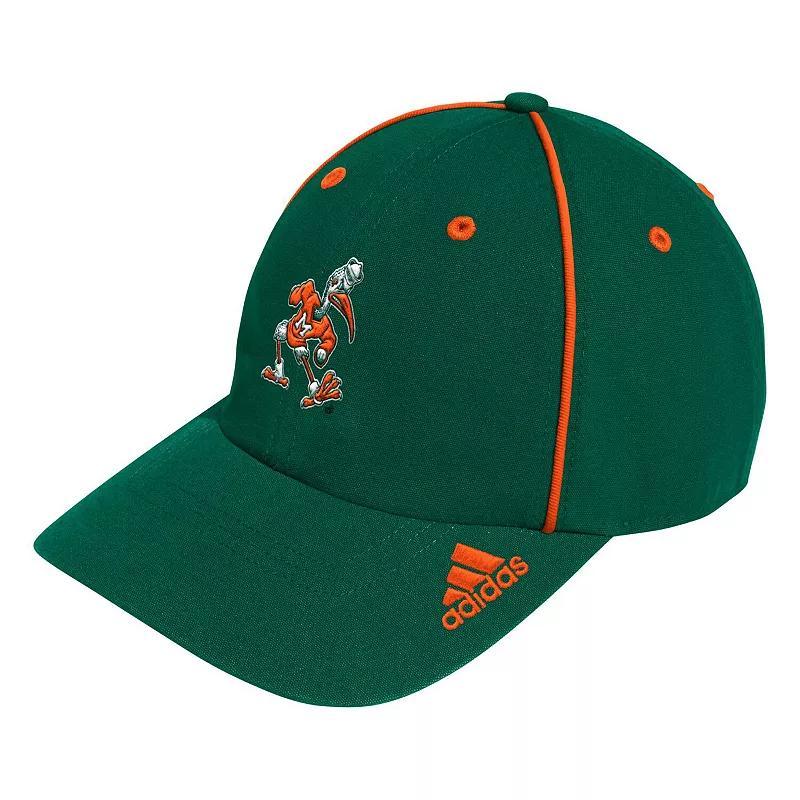 Mens adidas Miami Hurricanes Locker Room Athlete Pack Slouch Adjustable Hat Product Image