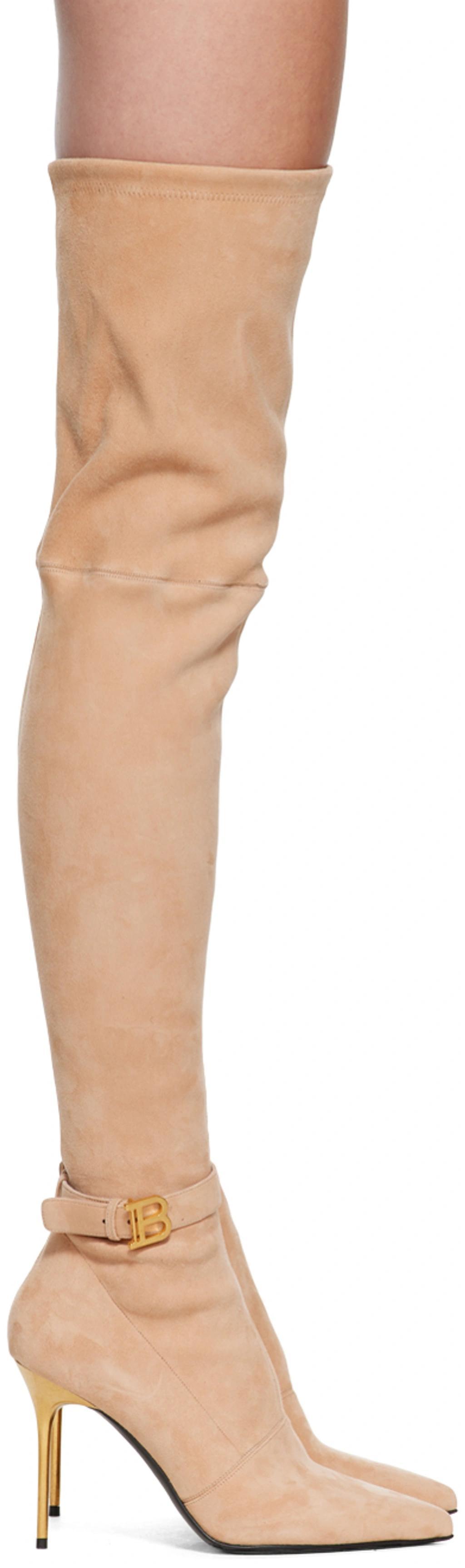 Beige Raven Tall Boots In 0ap Beige Product Image