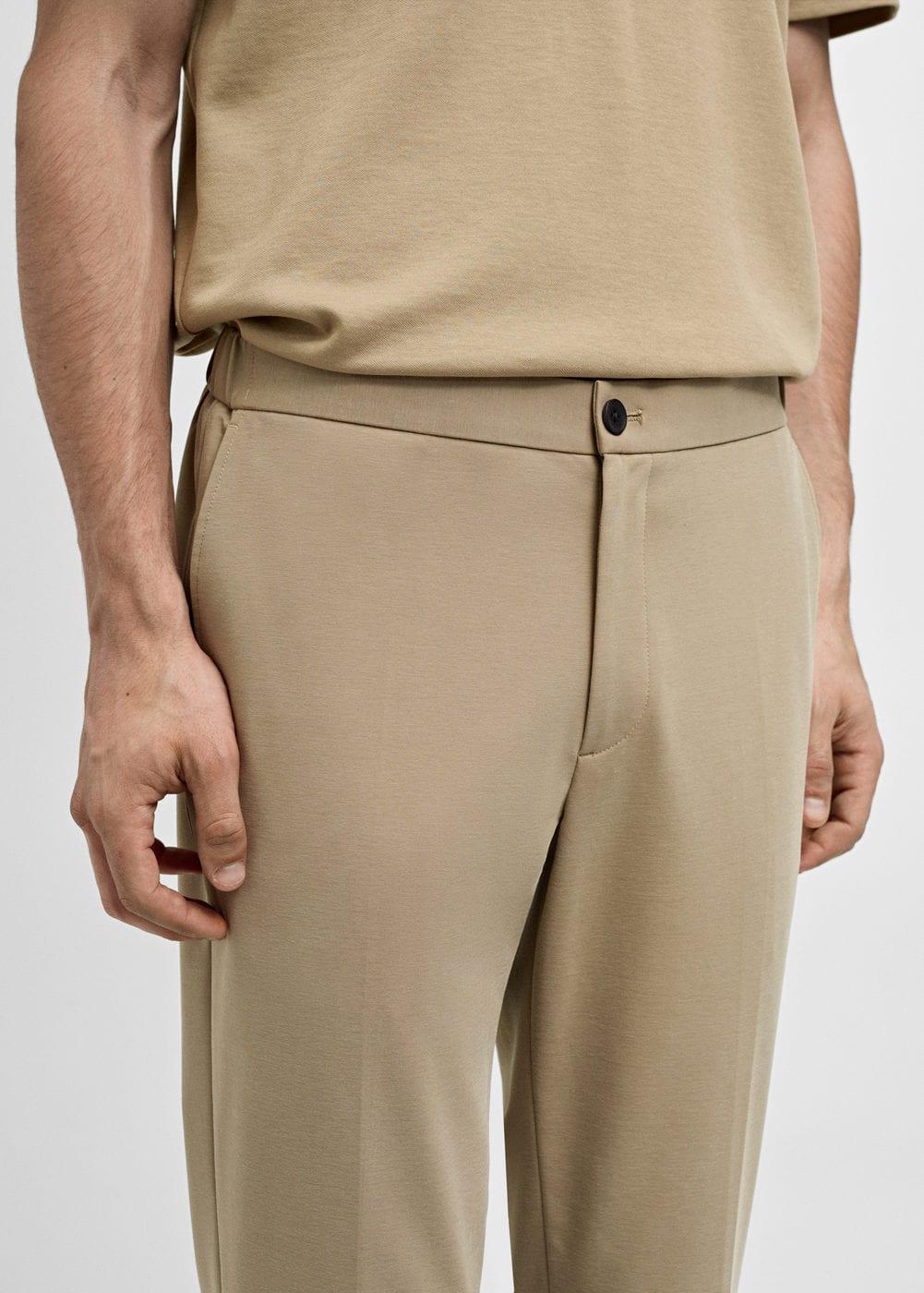 MANGO MAN - Slim-fit cotton suit pants beigeMen Product Image