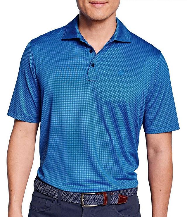 Johnston & Murphy XC4 Cool Degree Performance Stretch Gingham Short Sleeve Polo Shirt Product Image