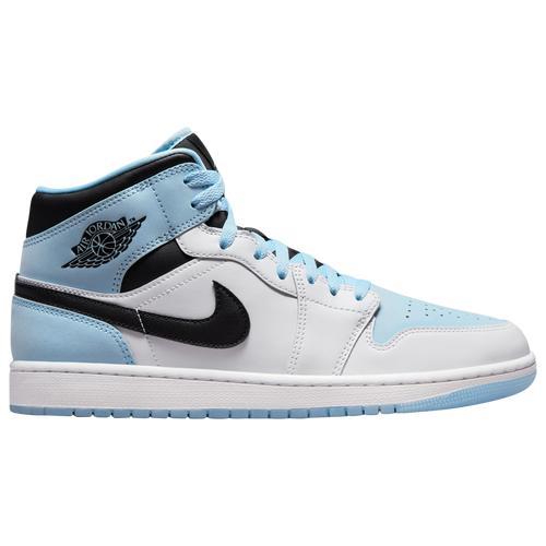 Jordan Mens AJ 1 Mid SE - Basketball Shoes White/Blue/Black Product Image