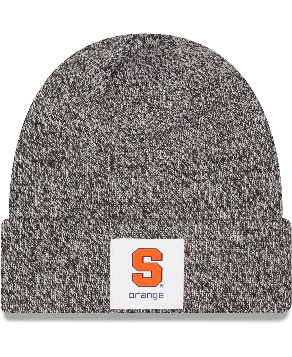 Mens New Era Heathered Black Syracuse Orange Hamilton Cuffed Knit Hat Product Image