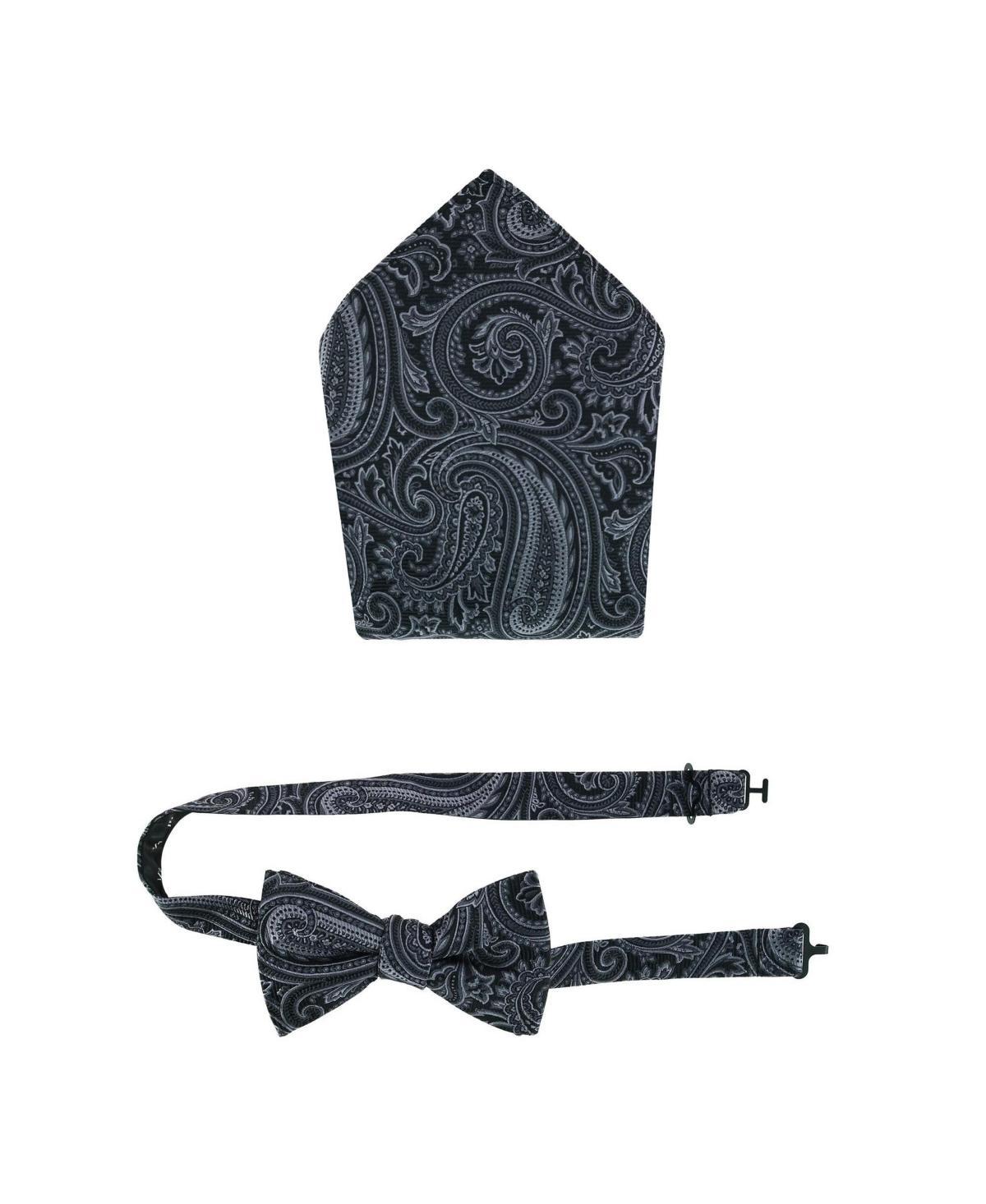 Trafalgar Sobee Paisley Silk Bow Tie & Pocket Square Set Product Image