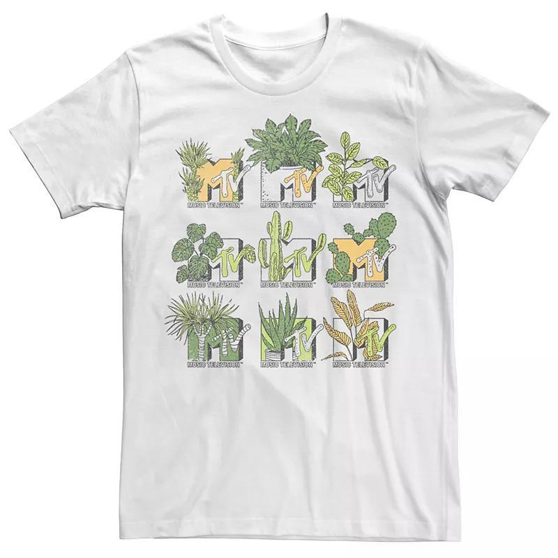 Mens MTV Succulent Grid Logo Tee White Product Image