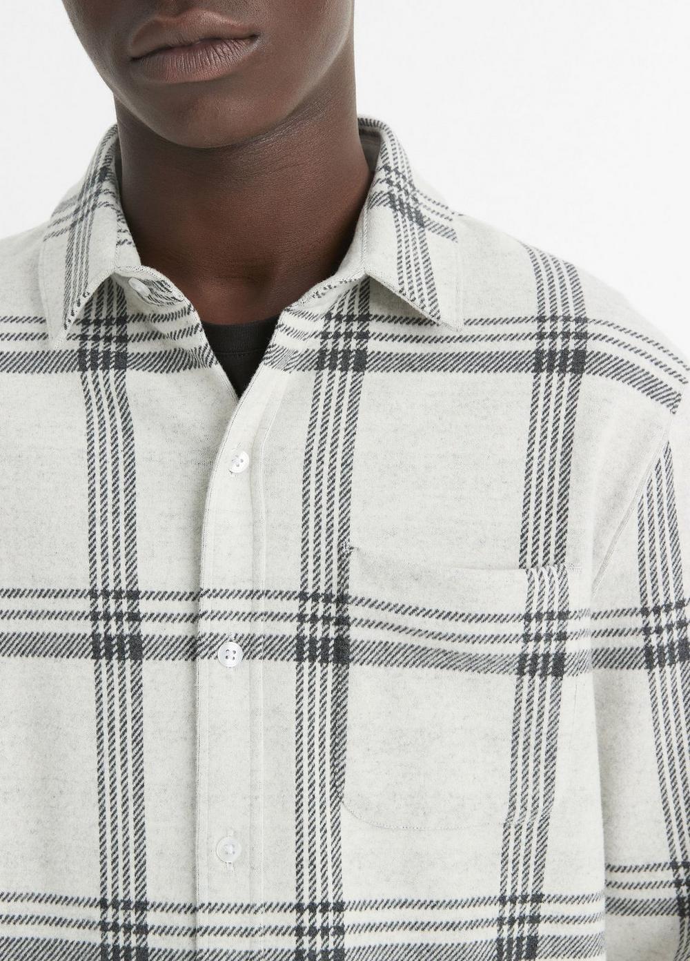 Plaid Cotton-Blend Shirt Jacket Product Image