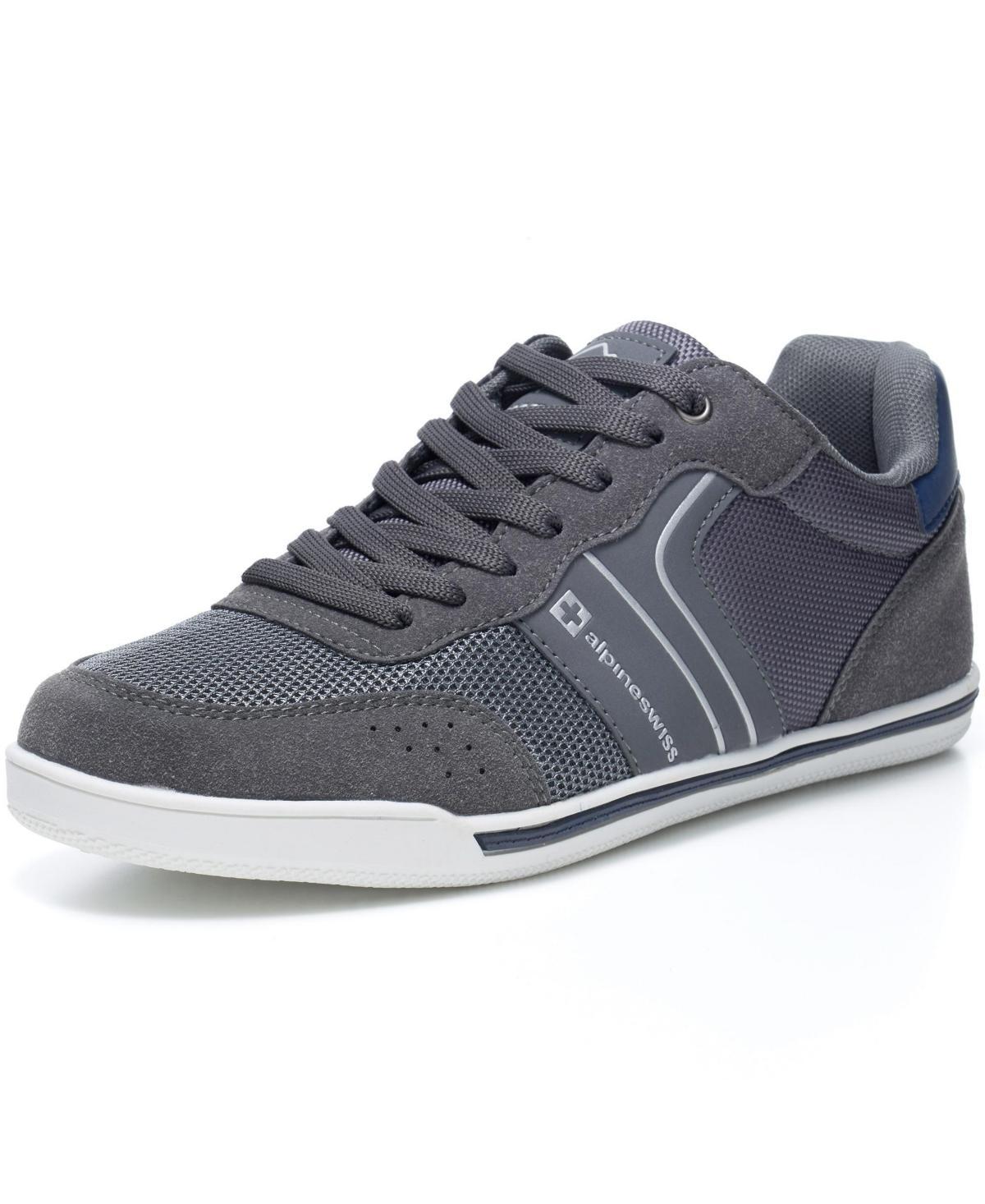 Alpine Swiss Mens Liam Fashion Sneakers Suede Trim Low Top Lace Up Tennis Shoes Product Image