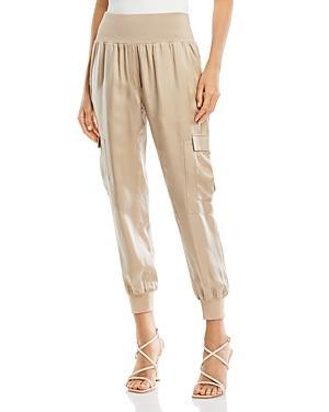 Cinq A Sept Giles High Waist Jogger Pants In Green Onyx Product Image