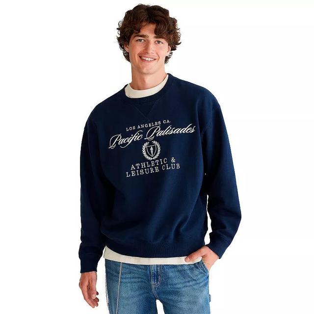 Mens Aeropostale Destination Crew Sweatshirt Cadet Blue Product Image