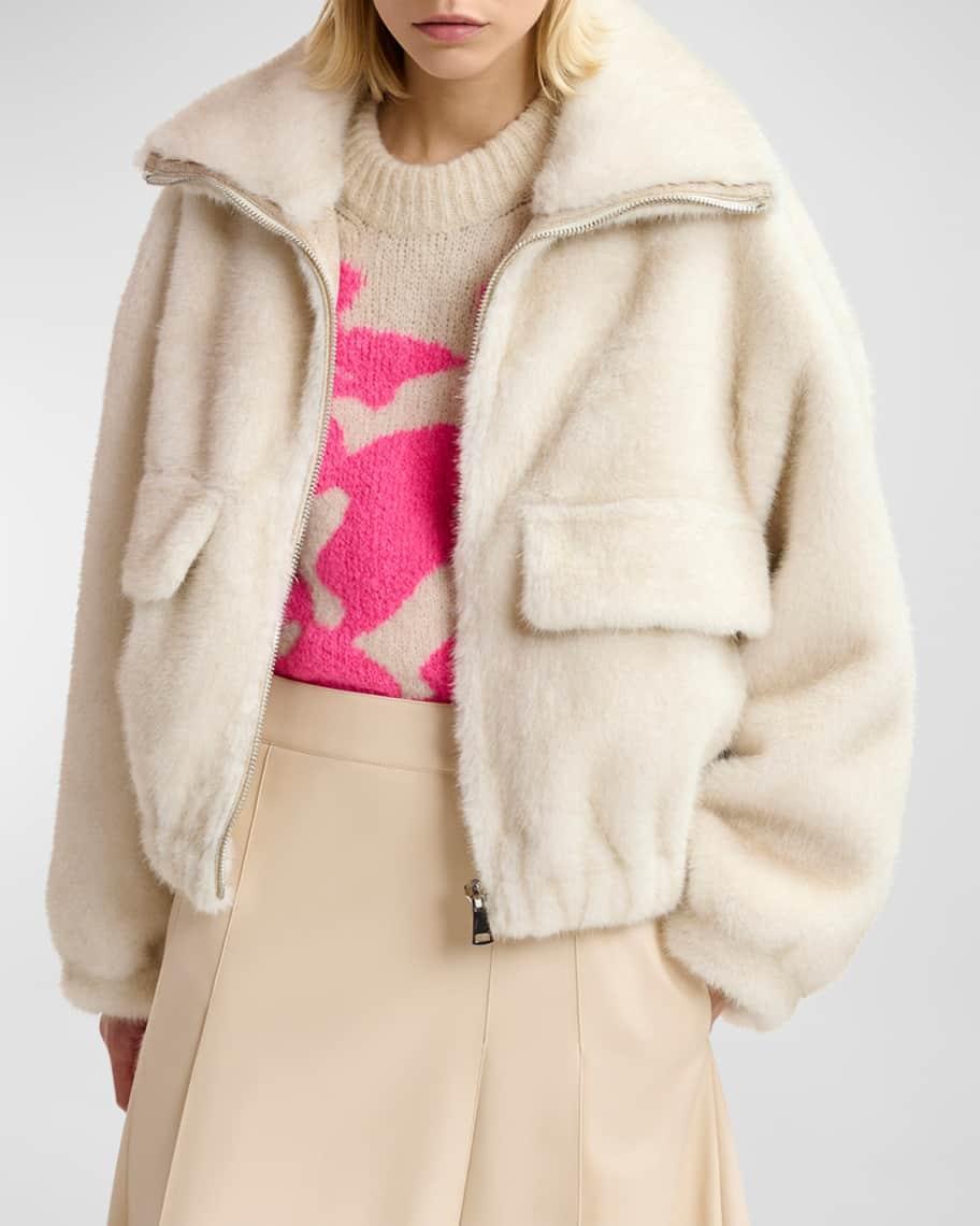 Genz Faux Fur Bomber Jacket Product Image