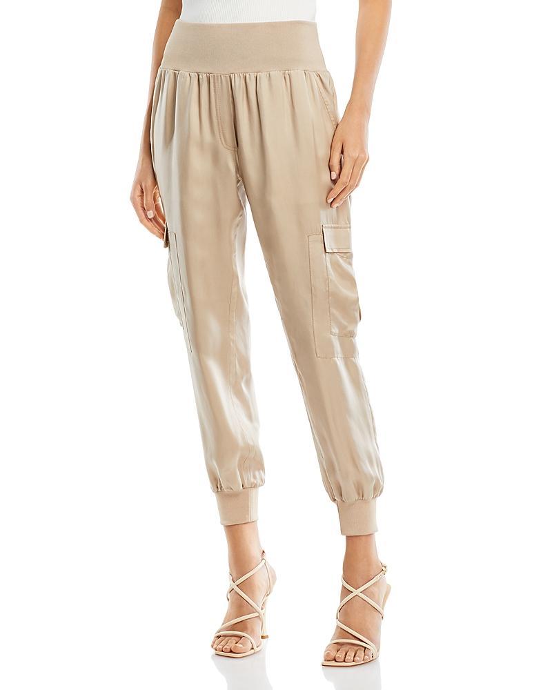 Cinq A Sept Giles High Waist Jogger Pants In Green Onyx Product Image