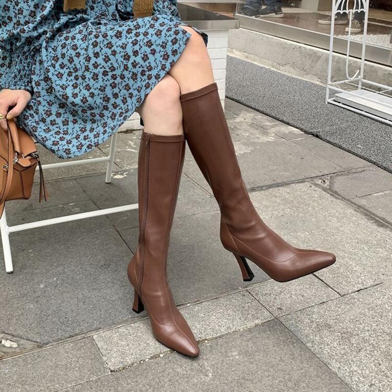 Pointed Toe High Heel Knee High Boots Product Image