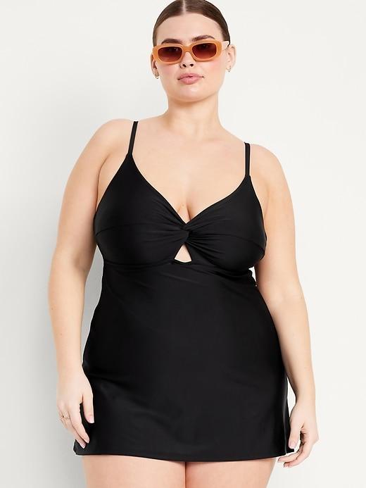 Twist-Front Swim Dress Product Image