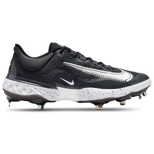 Nike Mens Nike Alpha Huarache Elite 4 Low - Mens Baseball Shoes Black/White/Dk Smoke Grey Product Image