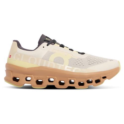 On Mens On Cloudmonster - Mens Running Shoes Dune/Cream/Volt Product Image