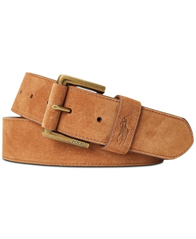 Polo Ralph Lauren Mens Roller-Buckle Suede Belt Product Image