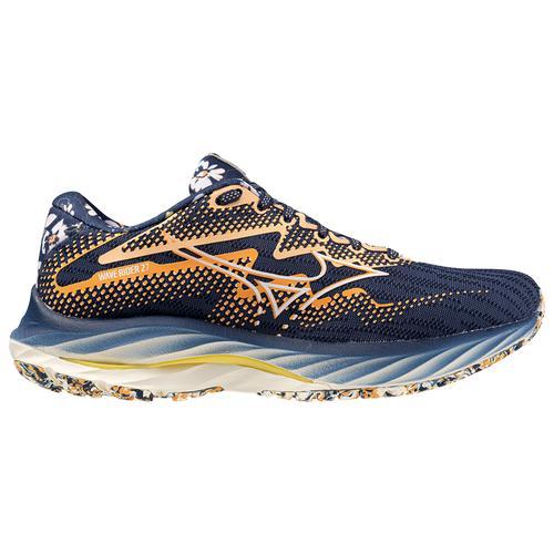 Mizuno Womens Wave Rider 27 Roxy - Running Shoes Naval Academy/White Product Image