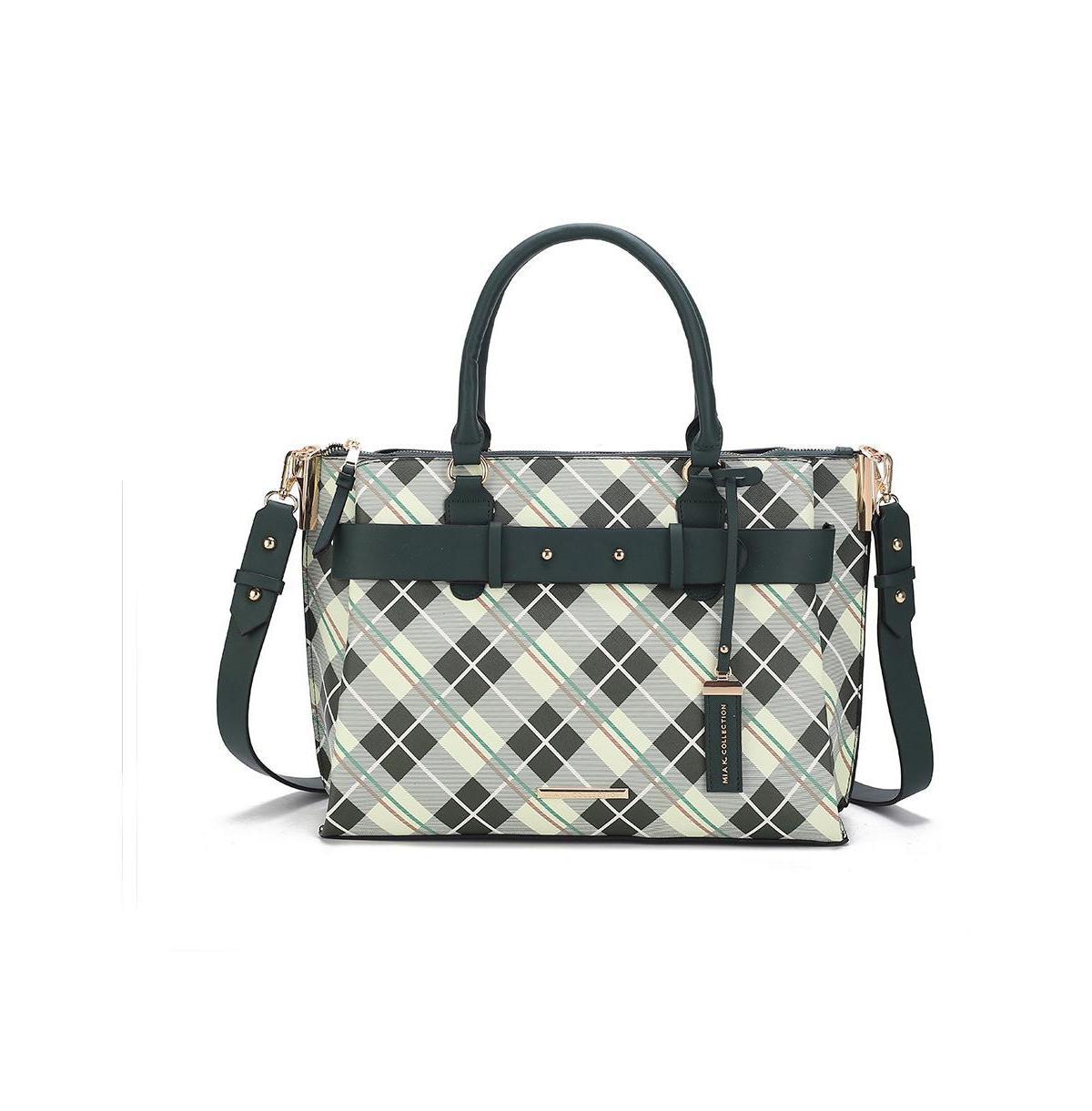 Mkf Collection Vivian Plaid Womens Tote Satchel Bag by Mia K Product Image