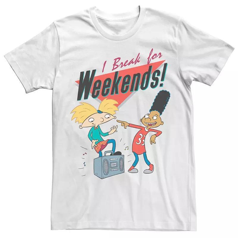 Mens Hey Arnold I Break For Weekends Tee White Product Image