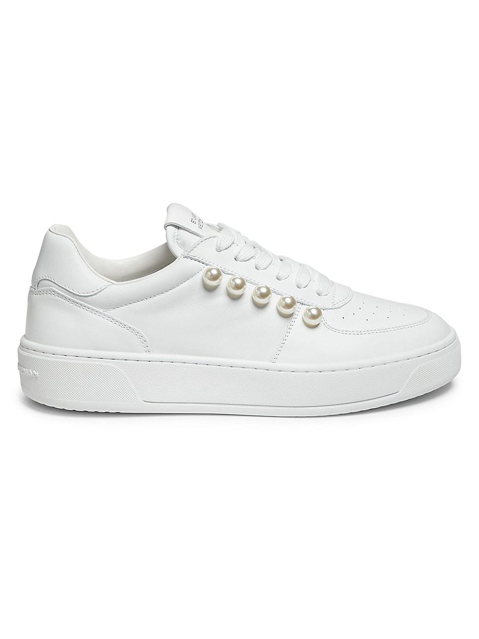 Womens Courtside Pearl Leather Sneakers Product Image