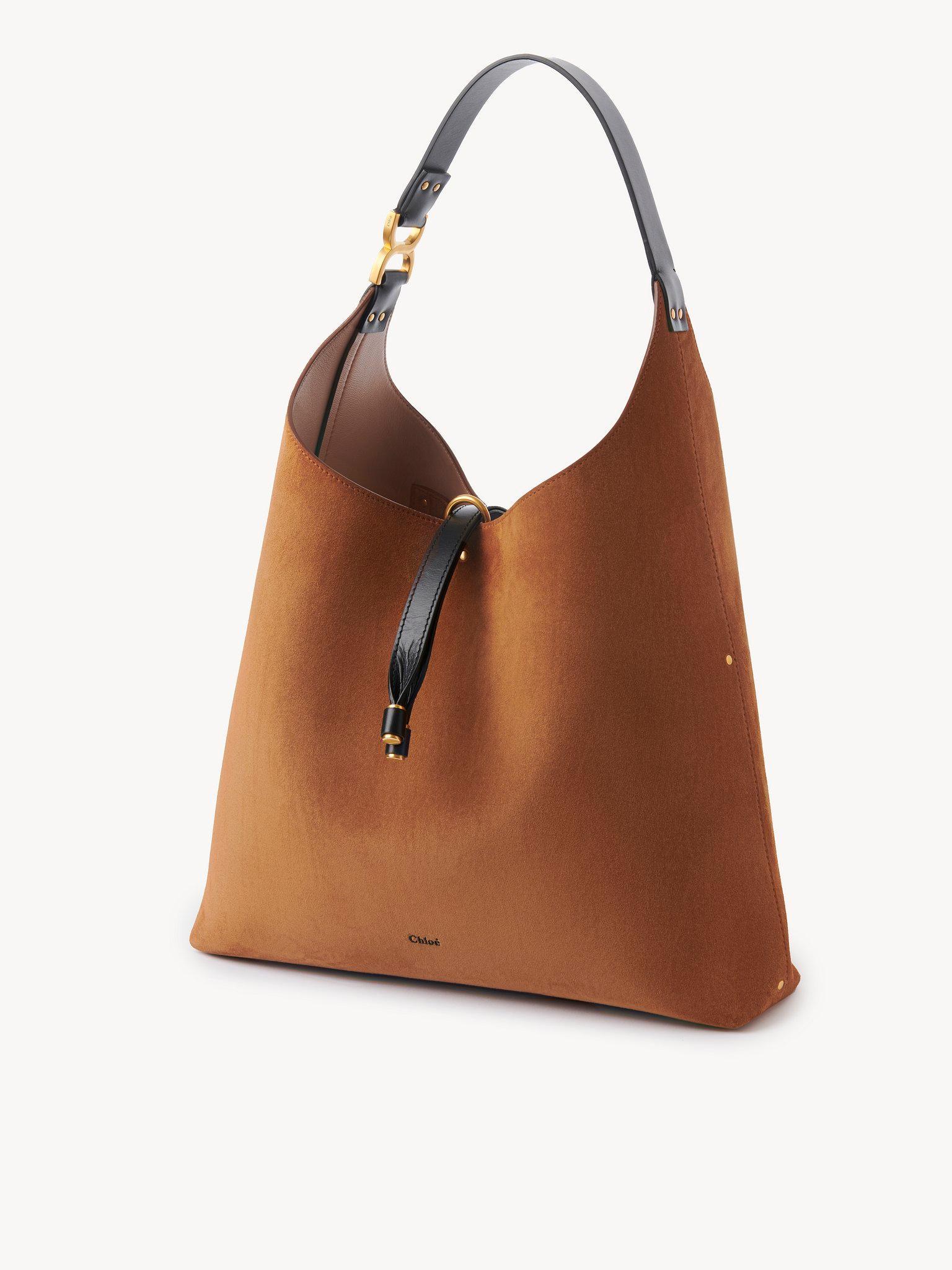 Marcie hobo bag in suede leather Product Image