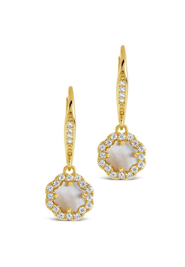 Mother Of Pearl Bezel Short Earrings Product Image