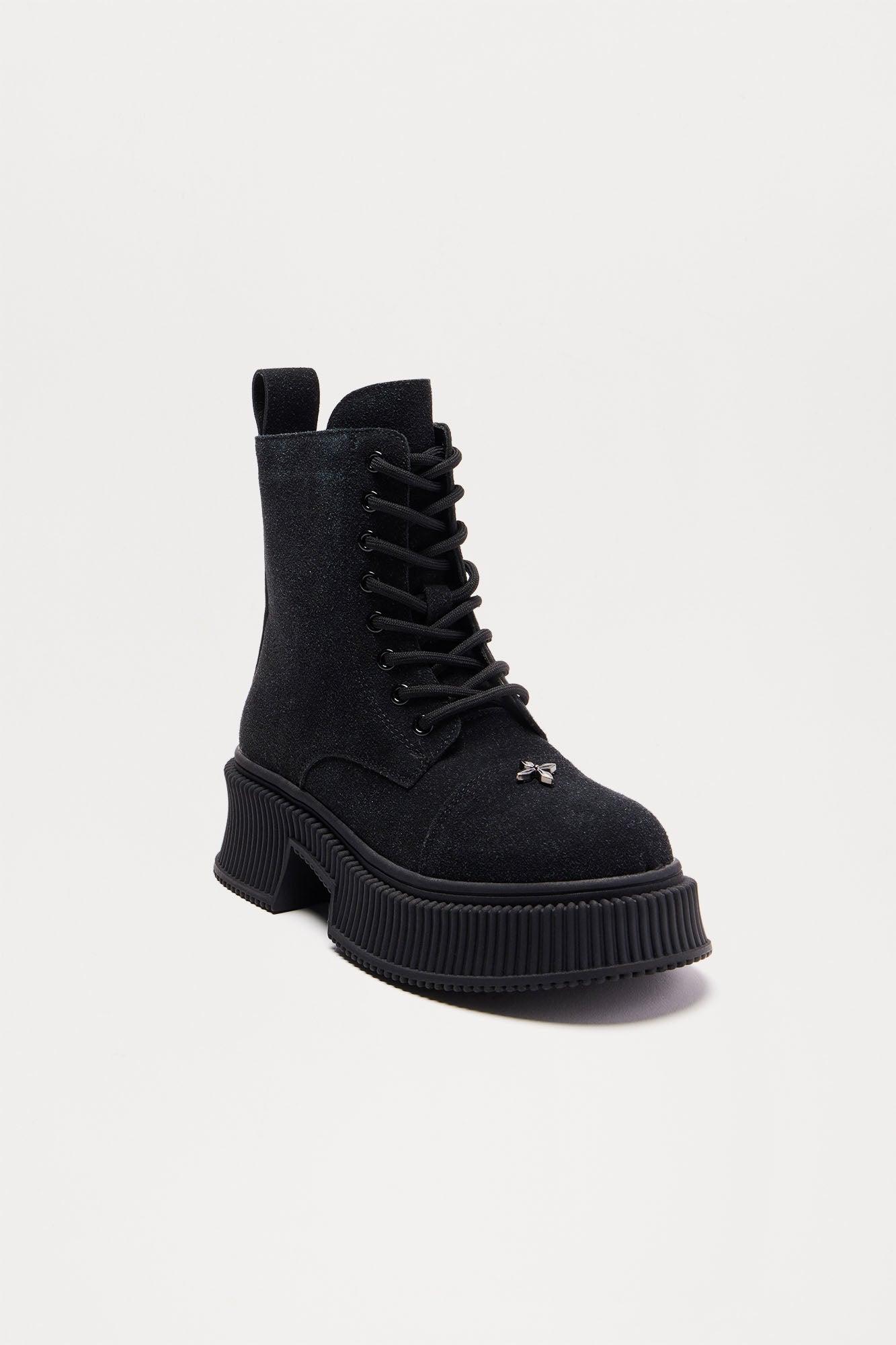 Brooklyn Platform Booties - Black Product Image