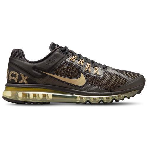 Nike Mens Nike Air Max 2013 - Mens Running Shoes Black/Flat Gold/Metallic Gold Product Image