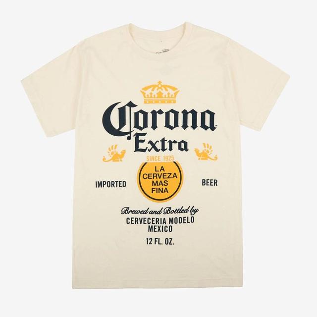 Mens Corona Short Sleeve Graphic T-Shirt - Beige Product Image