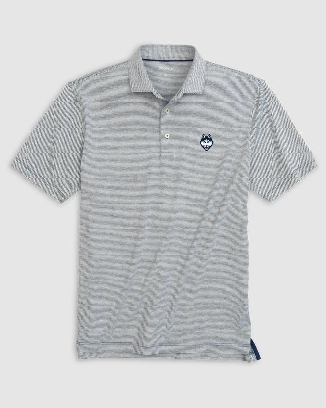 johnnie-O UConn Lyndonn Striped Jersey Performance Polo Product Image