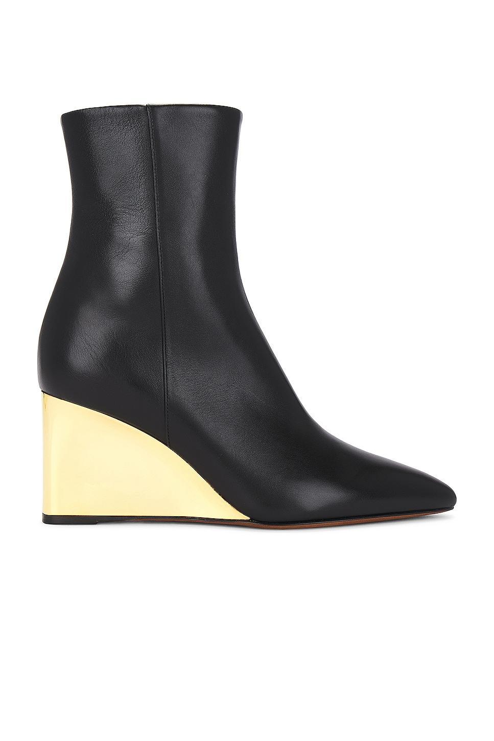 Chloe Wedge Rebecca Boot in Black - Black. Size 38 (also in 38.5, 39, 40). Product Image