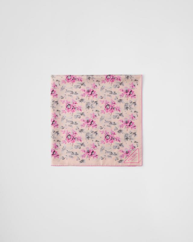 Printed silk twill scarf Product Image