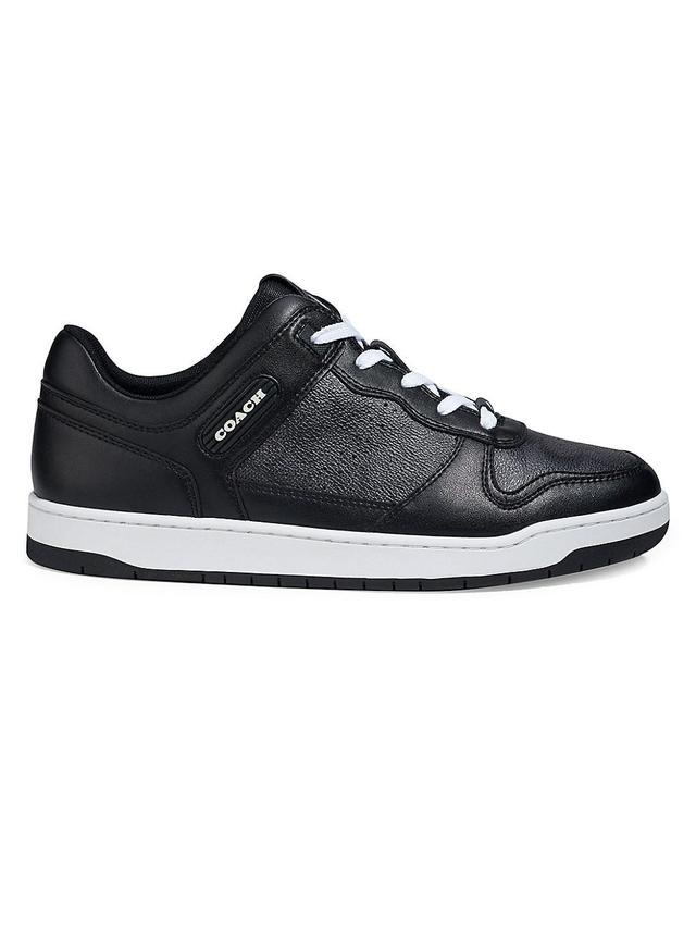 Mens Signature Leather Monogrammed Sneakers Product Image