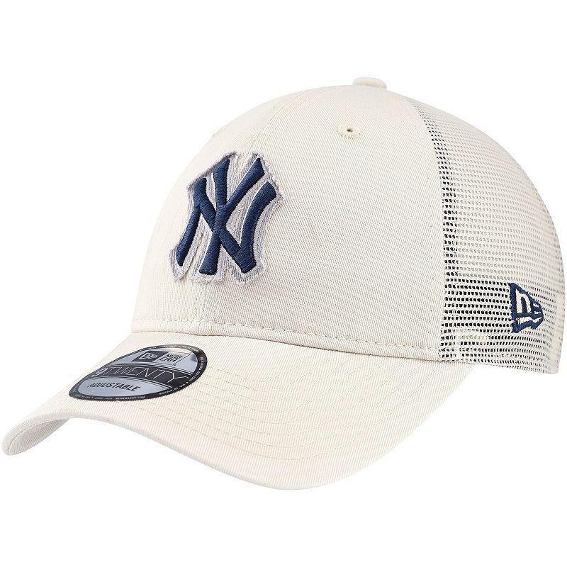 Mens New Era Stone New York Yankees Game Day 9TWENTY Adjustable Trucker Hat Product Image