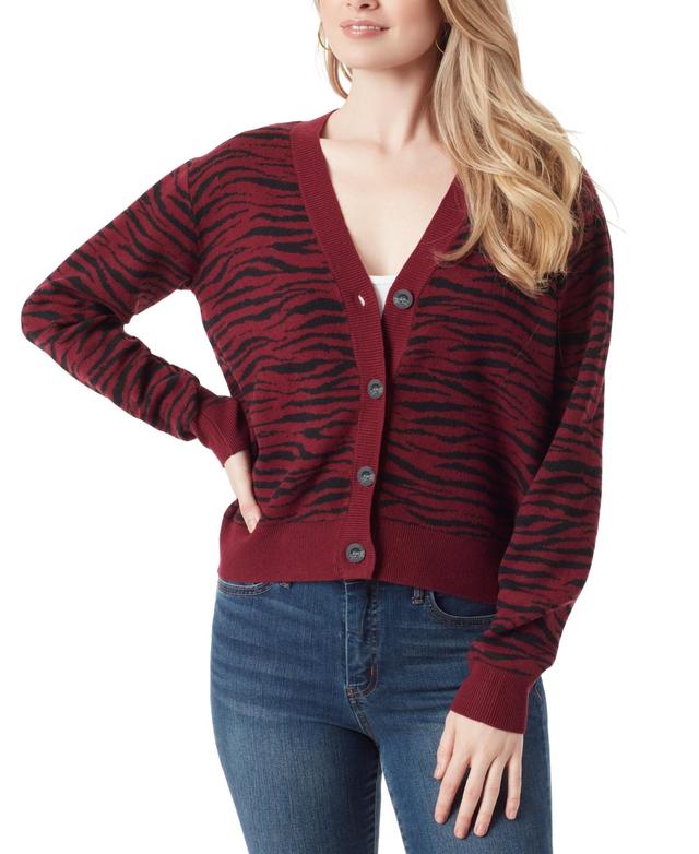 Jessica Simpson Womens Buffalo Plaid Jacquard Button-Front Cardigan Sweater Product Image