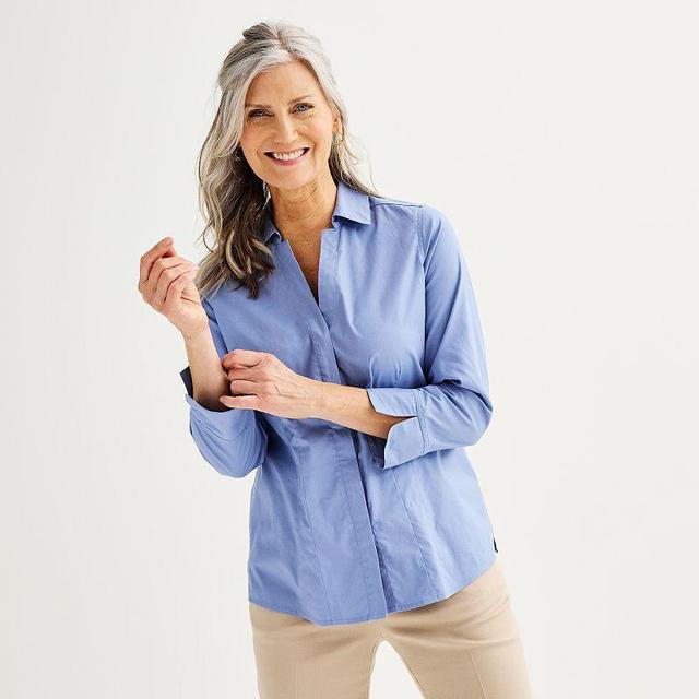 Womens Croft & Barrow Tailored Button-Down Shirt Product Image