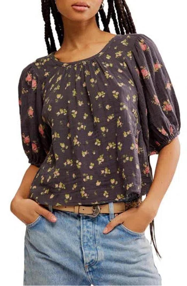 Chloe Printed Top In Washed Black Combo Product Image