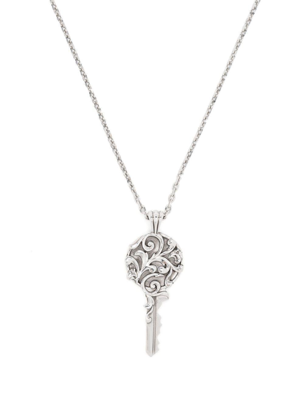 Arabesque Key-pendant Necklace In Silver Product Image