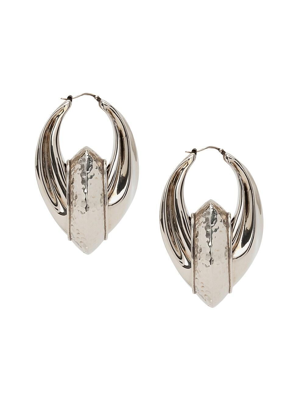 Alexander McQueen Iris Hammered Hoop Earrings Product Image