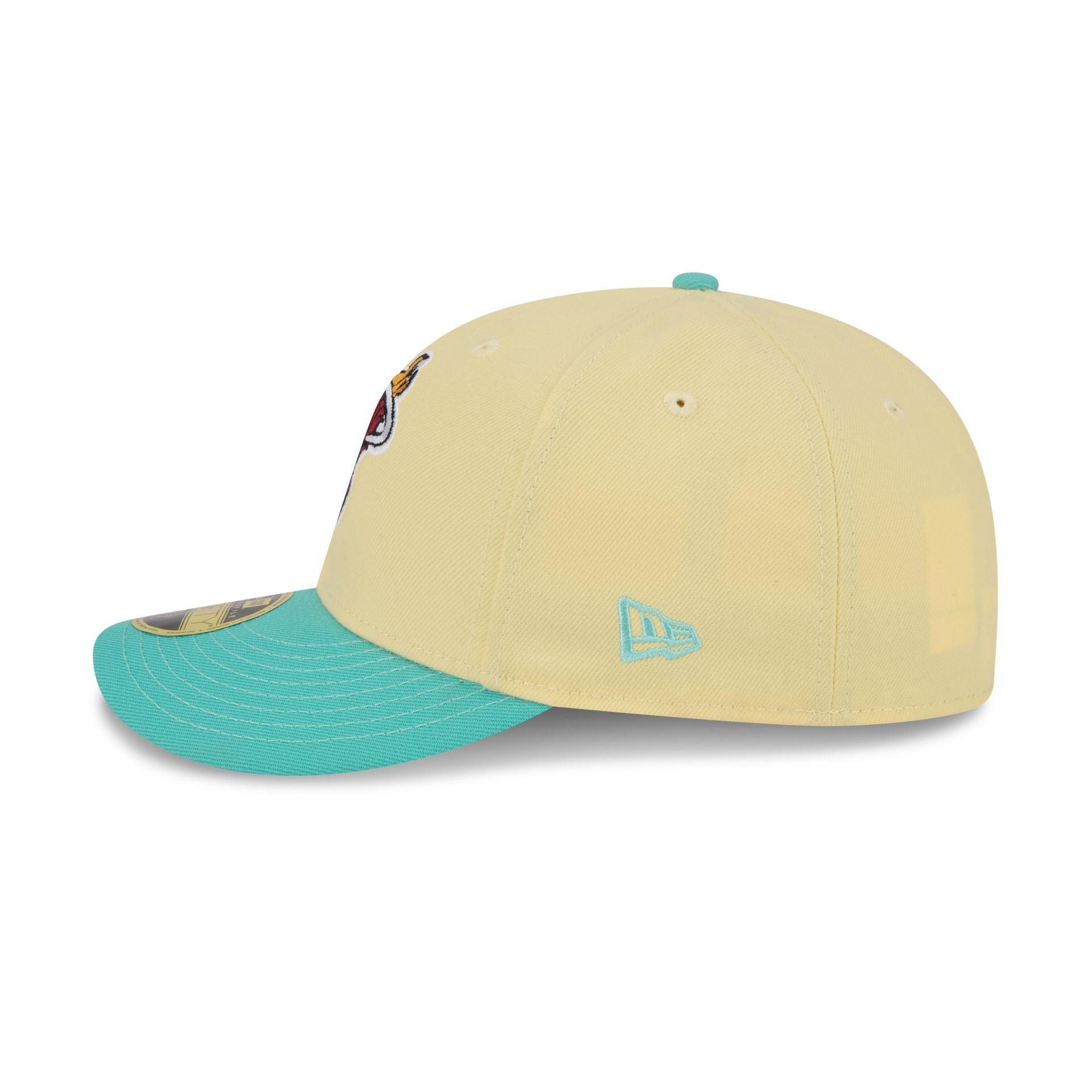 Miami Heat Soft Yellow Low Profile 59FIFTY Fitted Hat Male Product Image